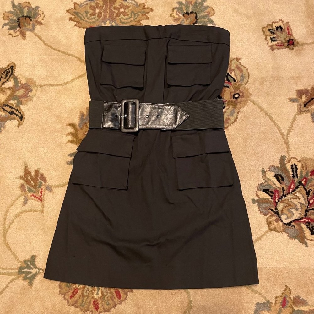 Alice + Olivia Strapless Belted Mini Dress